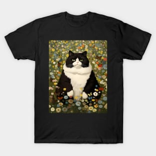 Feline Garden Delight: Cats Amongst a Bouquet of Blooms- Edward T-Shirt